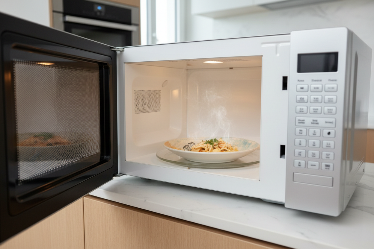 طبق خزفي في الميكروويف