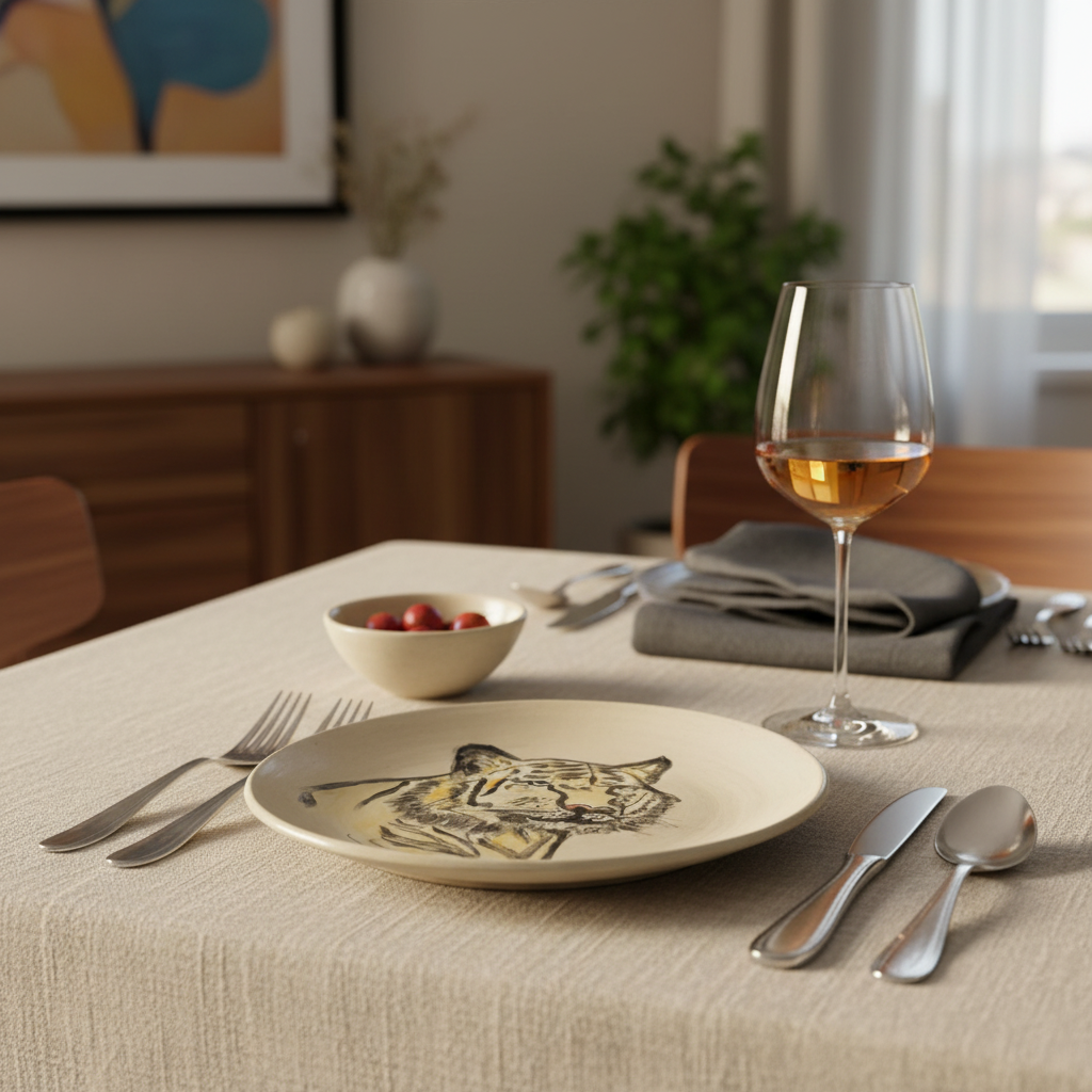 צלחת נמר סגנון לייפסטייל