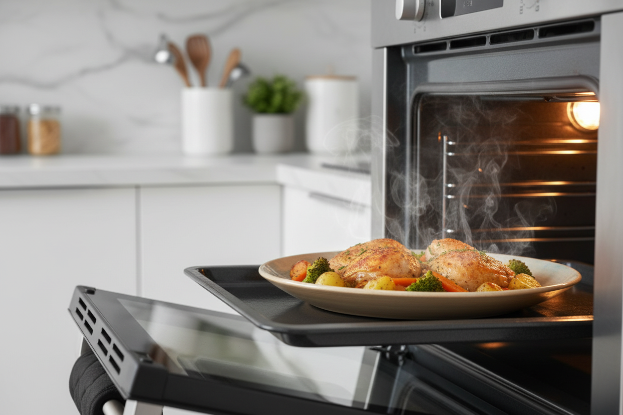 طبق خزفي في الفرن