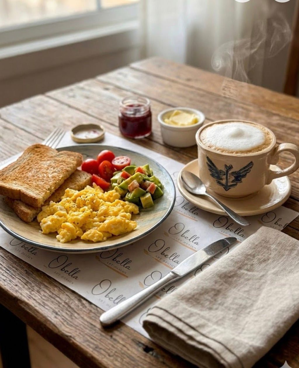 סט צלחת וכוס מותאמת אישית עם לוגו