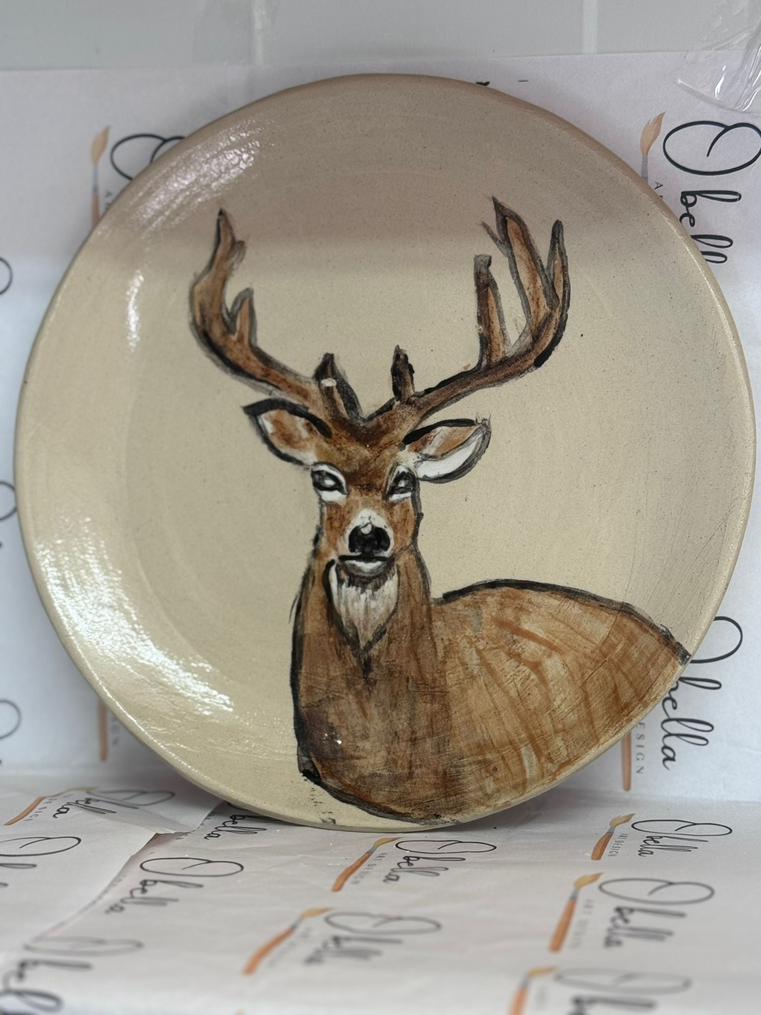 צלחת קרמיקה בעבודת יד - עיצוב אייל