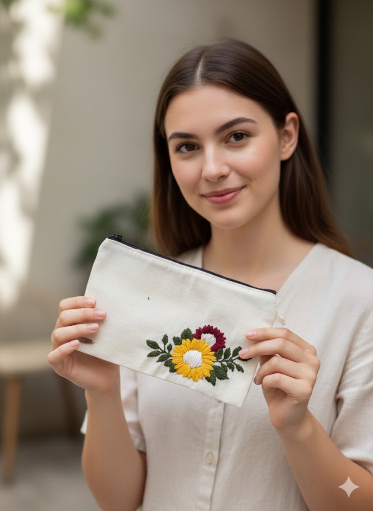 ערכת רקמה ביתית מלאה למתחילים - DIY Embroidery Kit